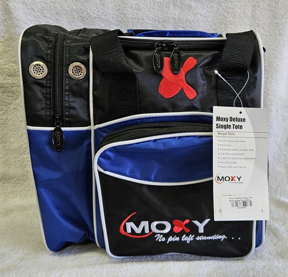 Moxy Deluxe Single Tote Bowling Bag Blue