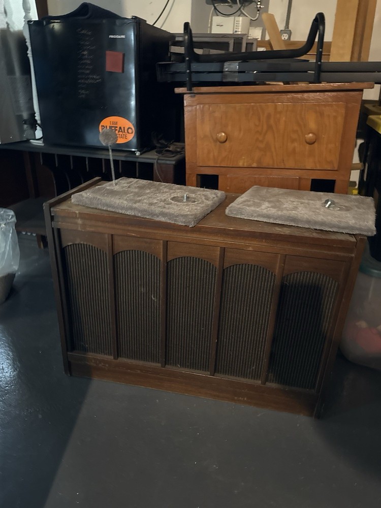 Sears Silvertone Solid State Stereo Console AM/FM Record Player