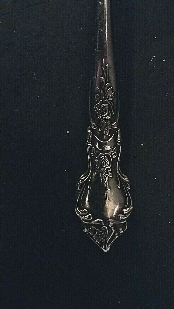 National Stainless Rose & Leaf 6 3/4" teaspoon