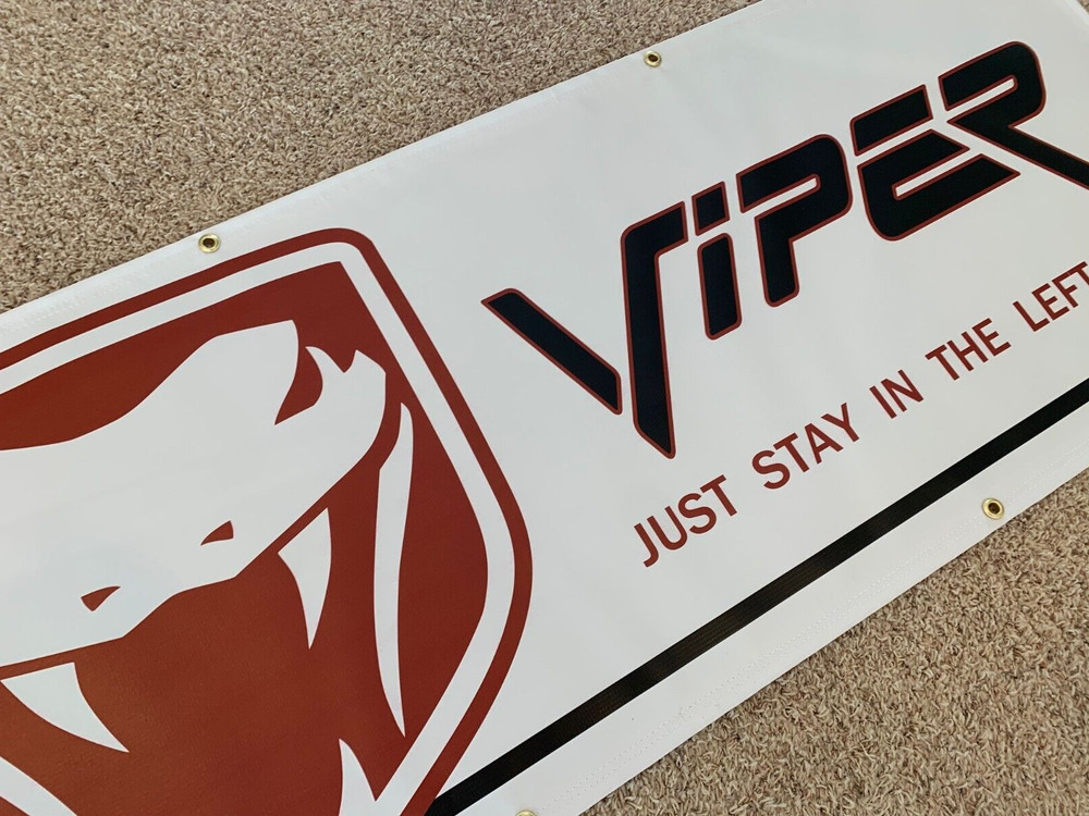 DODGE VIPER (2003-2010) Garage Banner Sign (2'x5' Large Size)
