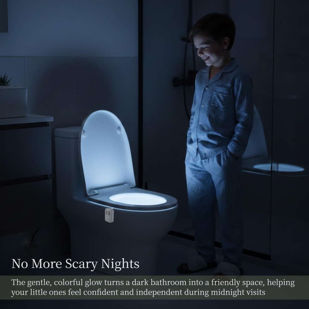 Night Light 2 Pack - 16 Color Changing Motion Activated Bowl Nightlight for B...