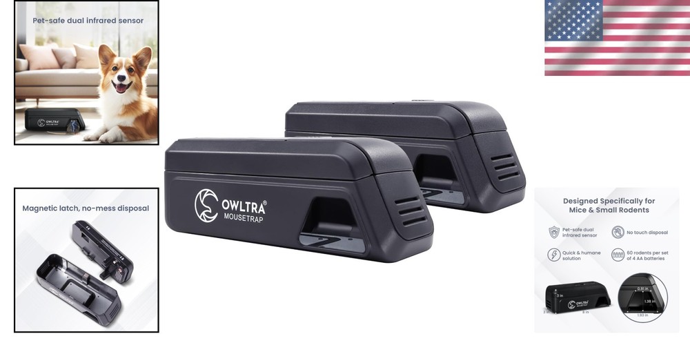 Instant Kill OW-2 Electric Mouse Trap 2 PCS - Effective & Humane Solution
