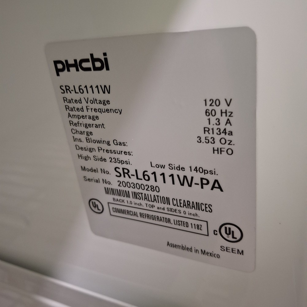 Panasonic PHCBI SR-L6111W Laboratory Refrigerator