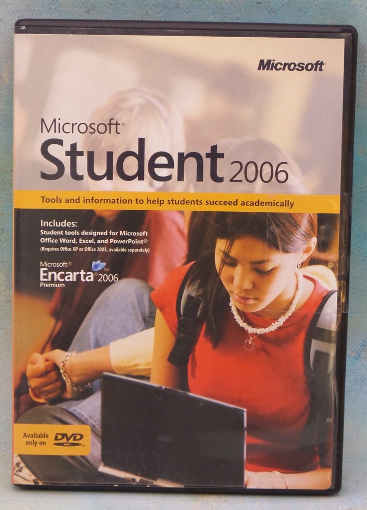 Microsoft Student 2006 Software w/Microsoft Encarta Premium, on DVD