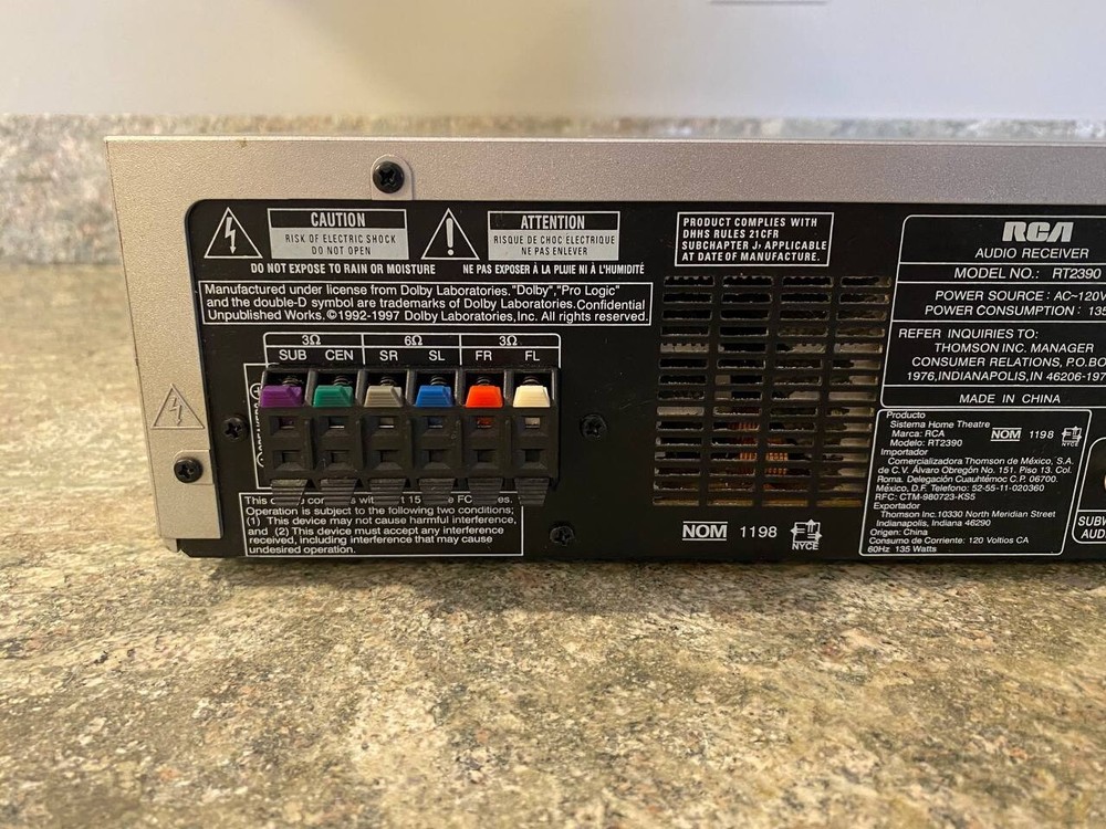 RCA Home Theater System RT2390 Audio Silver Tested Works