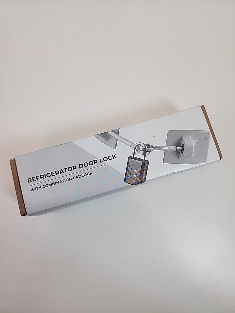 Refrigerator Lock Kit with Combination Lock, New Opened Box
