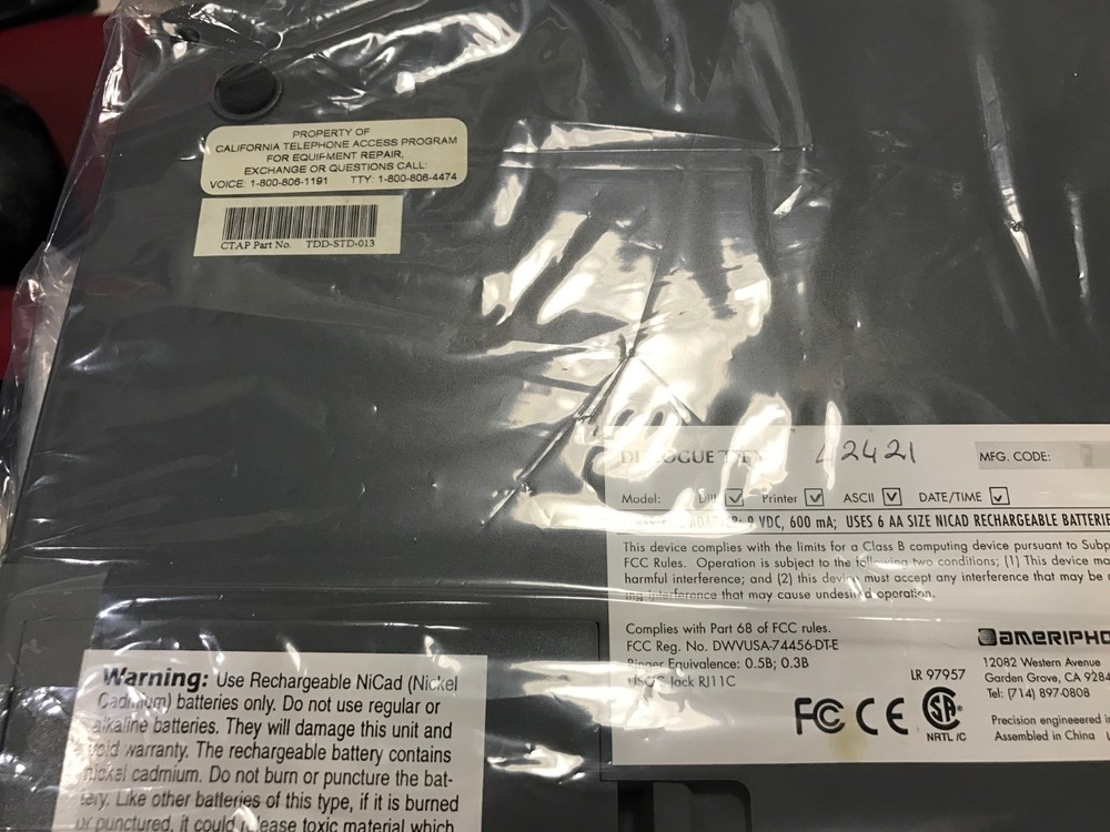 NEW Ameriphone Dialogue III-P TTY with Leather Case