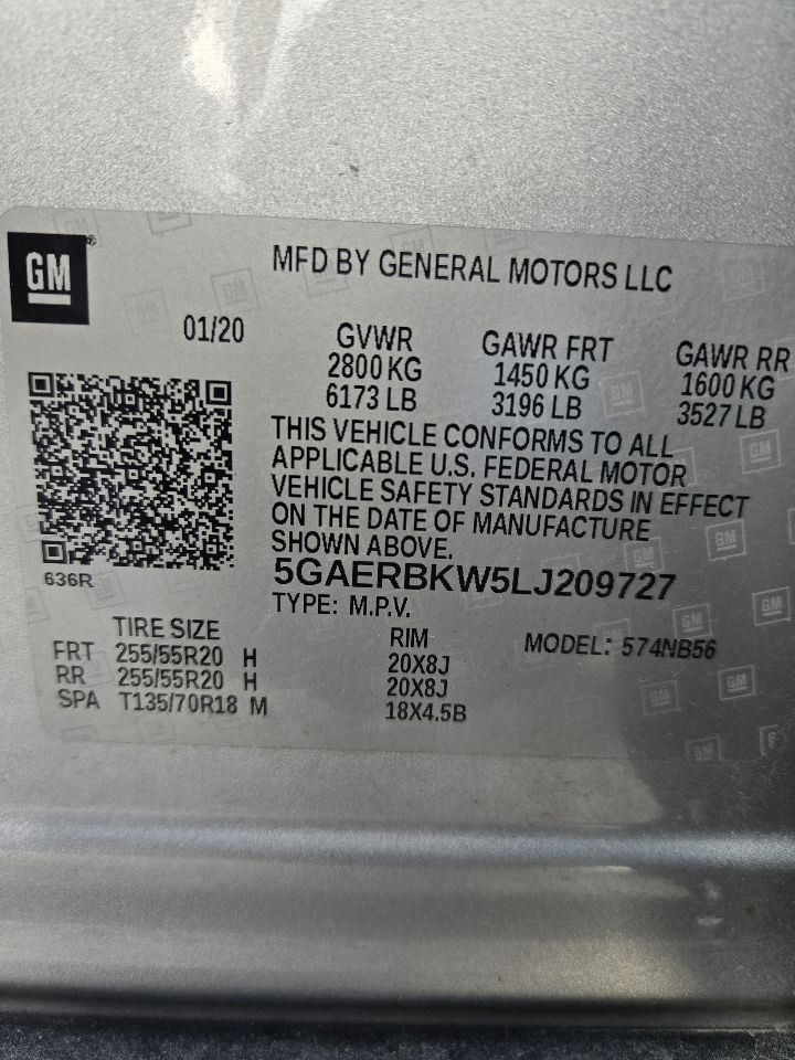 2020-2024 Buick Enclave Display and Control Panel