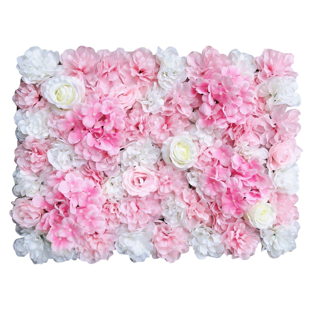 12PCS Artificial Wall Floral Backdrop Decor Flower Wall Panel Artificial Flower
