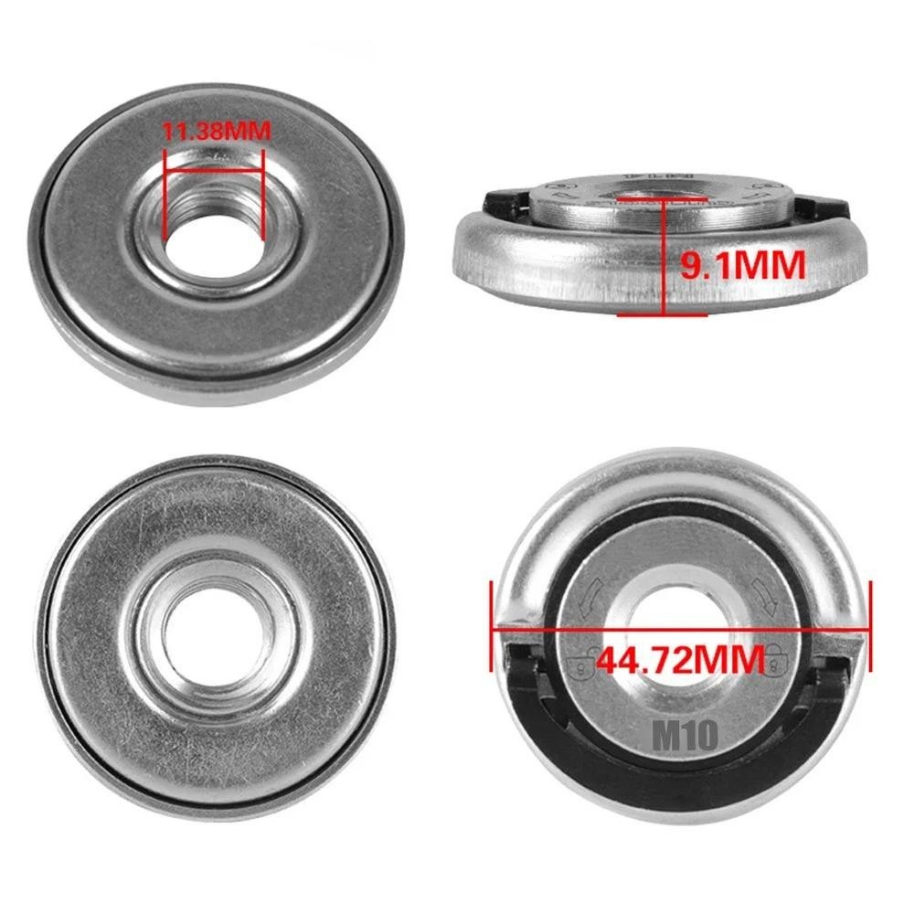 M10 Angle Grinder Self-Locking Quick-Release Pressing Plate Flange Nut Tool