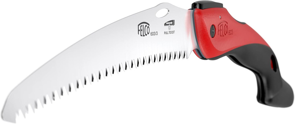 603 Folding Pruning Saw – Curved Pull-Stroke Saw for Tree Trimming & Elevated Cu