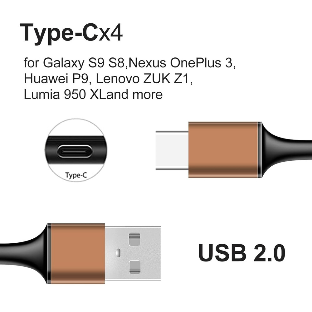 USB C to A Multi Charging Cable：Multiple Charger Cord [2Pack 4Ft]...
