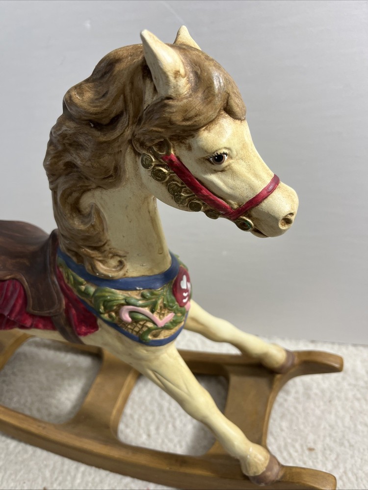 VINTAGE ALBERTA CERAMIC MOLD CAROUSEL HORSE