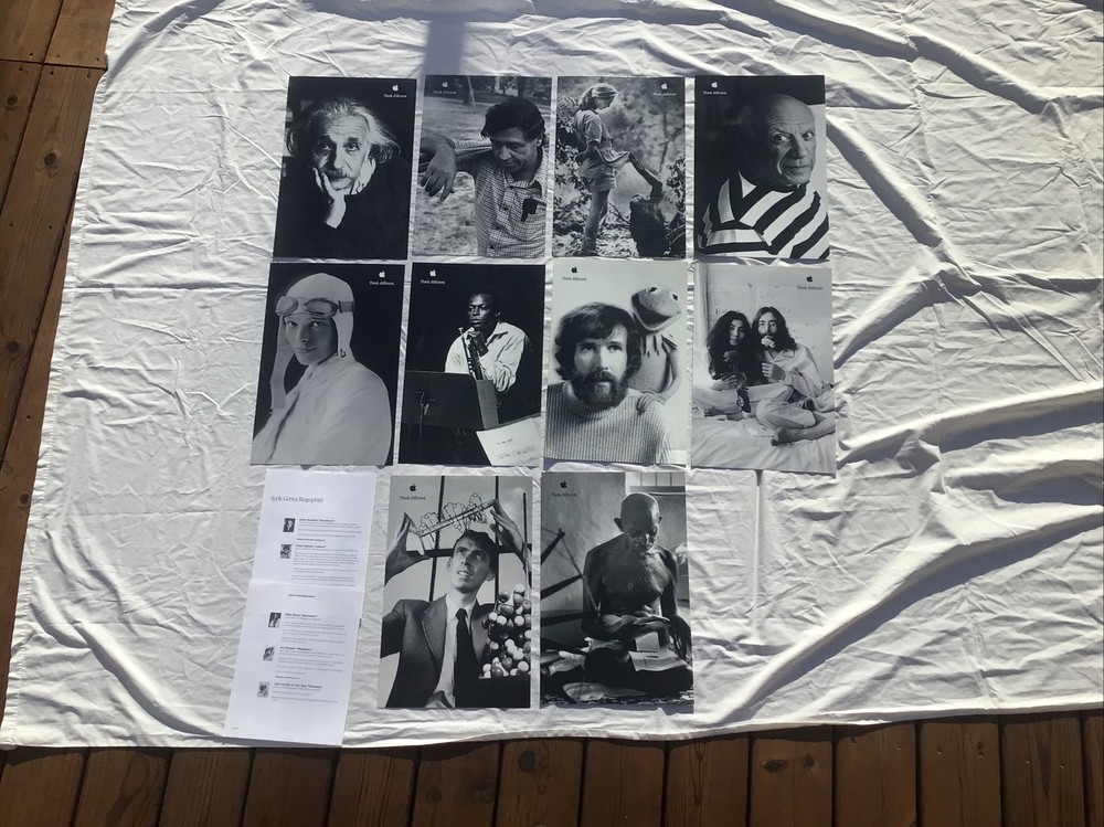 set of 10 apple think different posters