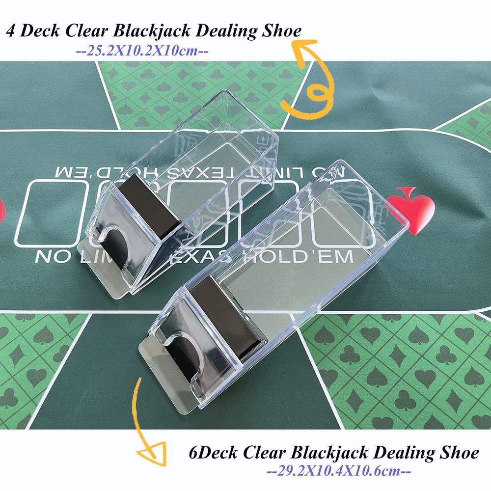 6 Deck Clear Blackjack Dealing Shoe