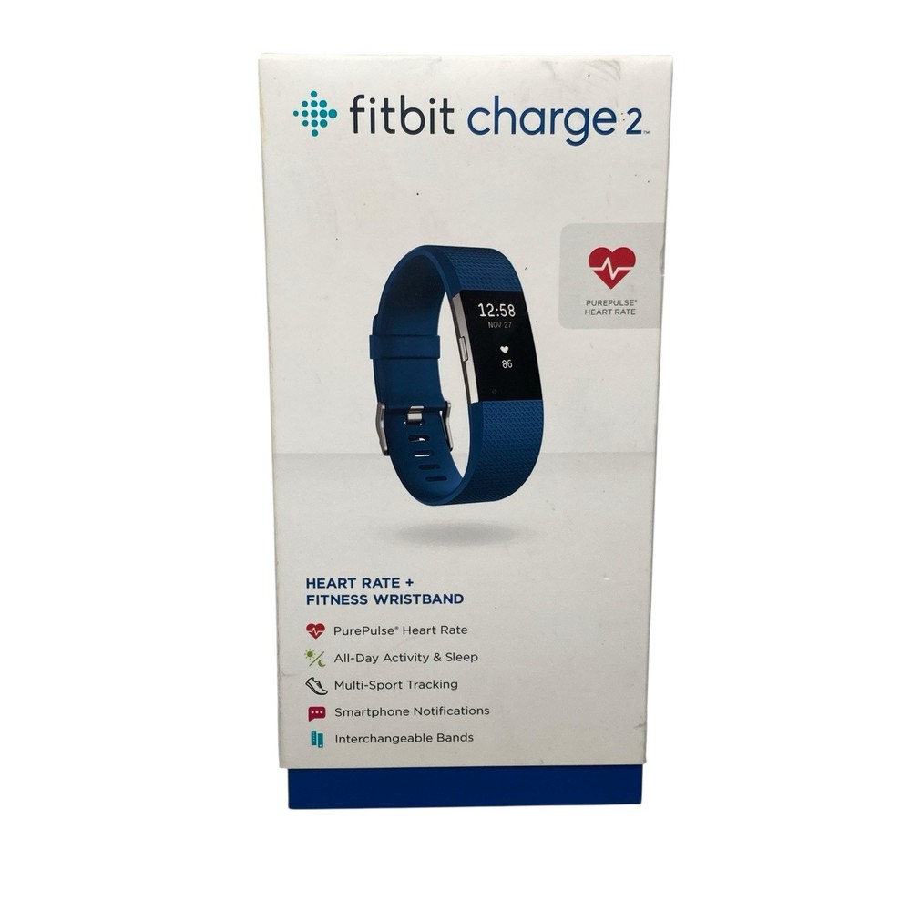 Fitbit Charge 2 Wristband Activity Tracker, Large - Blue