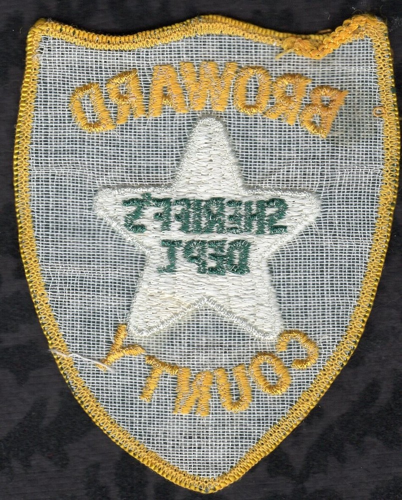 👀🤔😂👍 Broward County Florida Sheriff Patch 3" x 3-3/4"