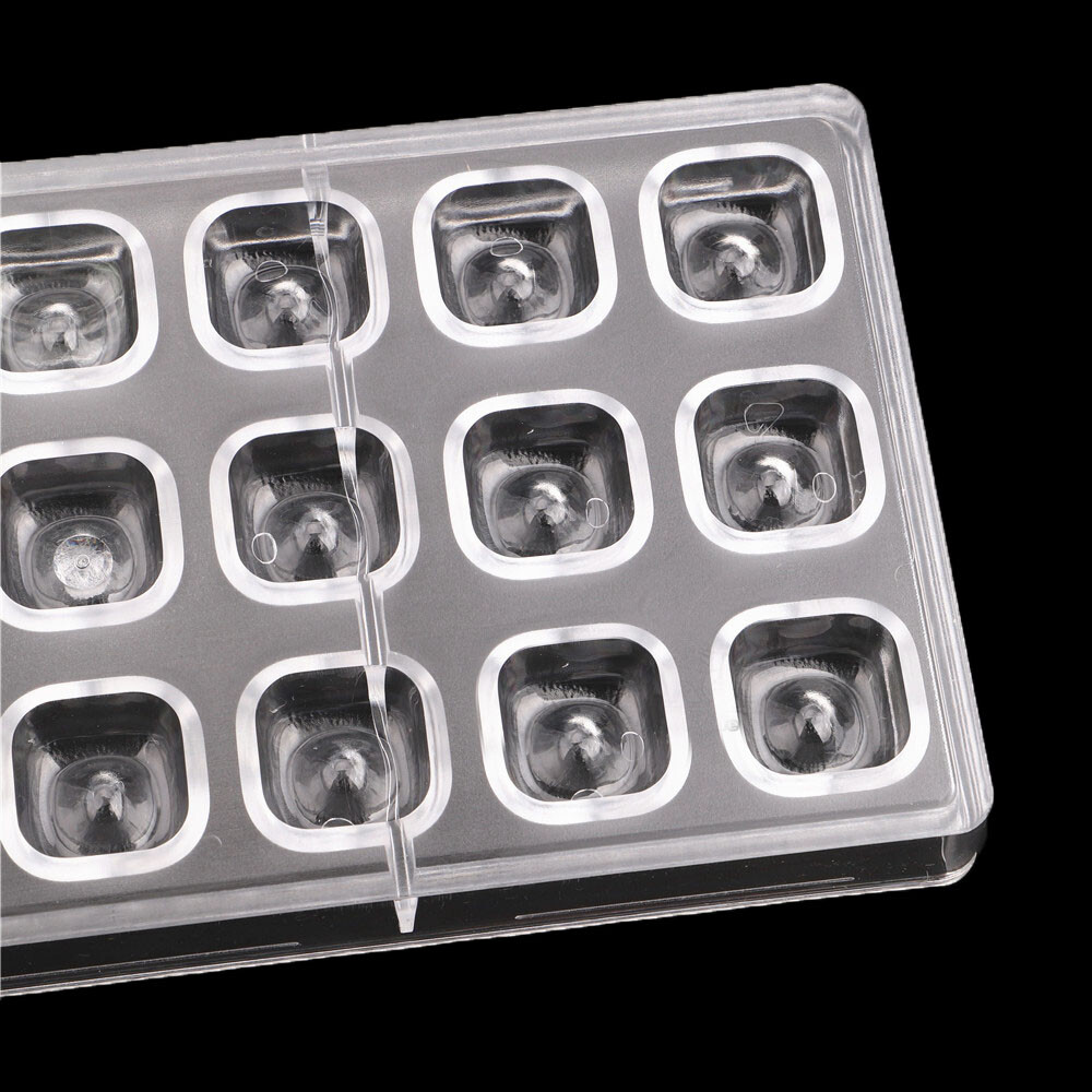 New Arrival concave Square Chocolate Mold Polycarbonate Chocolate DIY Mould Cube