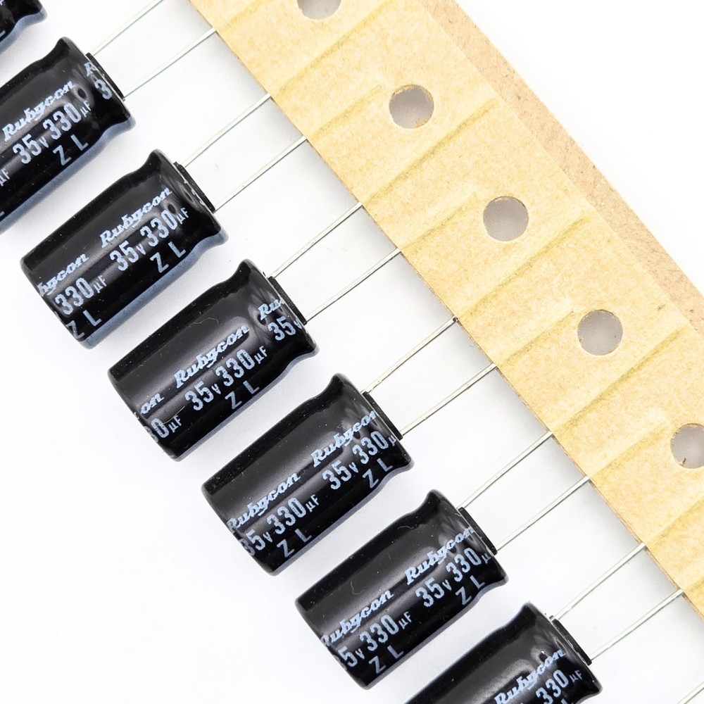 25pcs Rubycon ZL 330uf 35v 105°C Electrolytic Capacitors