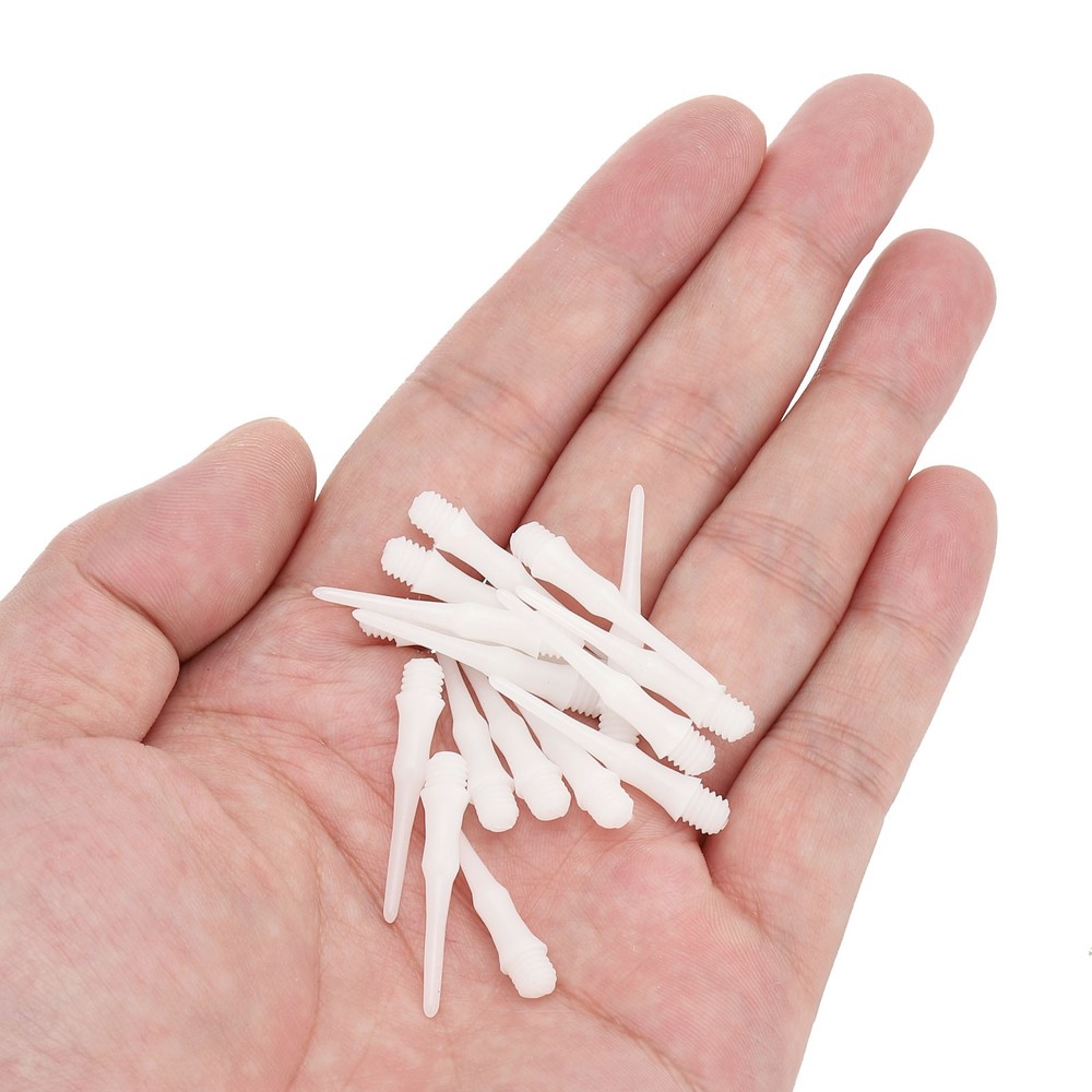 60Pcs 2BA Thread Plastic Soft Dart Tips Replacement Dart Accessories, White