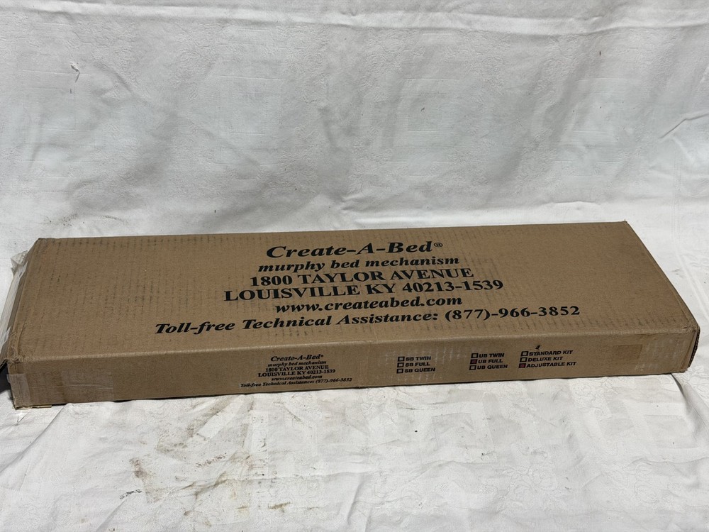Do-It-Yourself Create-A-Bed Murphy Bed ADJUSTABLE UB Full Bed Mechanism Vertical