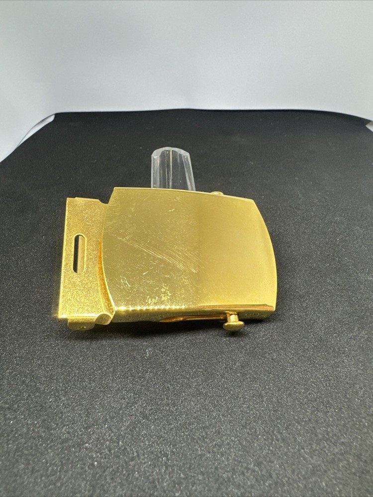 SOLID BRASS MILITARY BELT BUCKLE