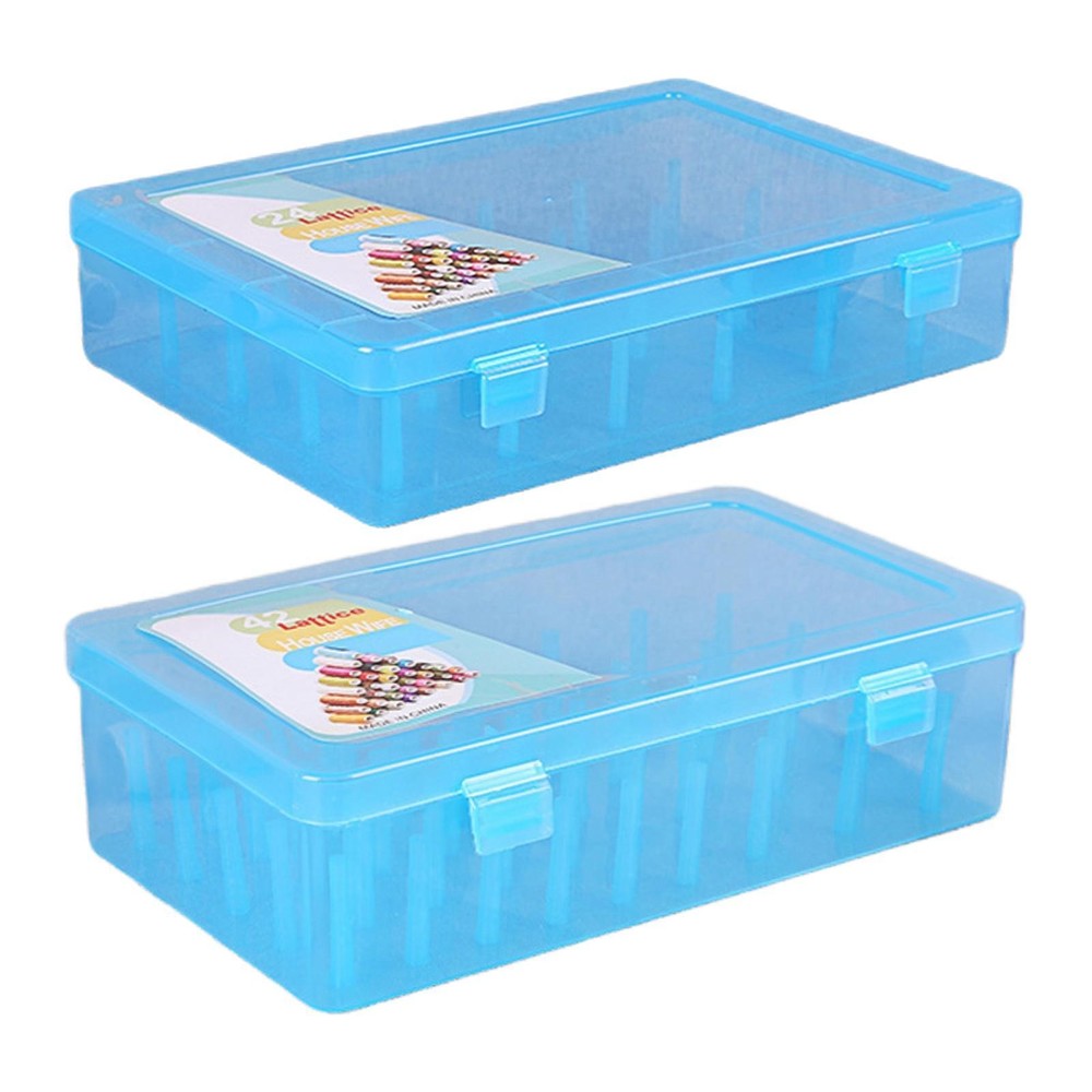 Sewing Thread Storage Box 42/24 Spools Bobbins Case Spools Organizer Boxes