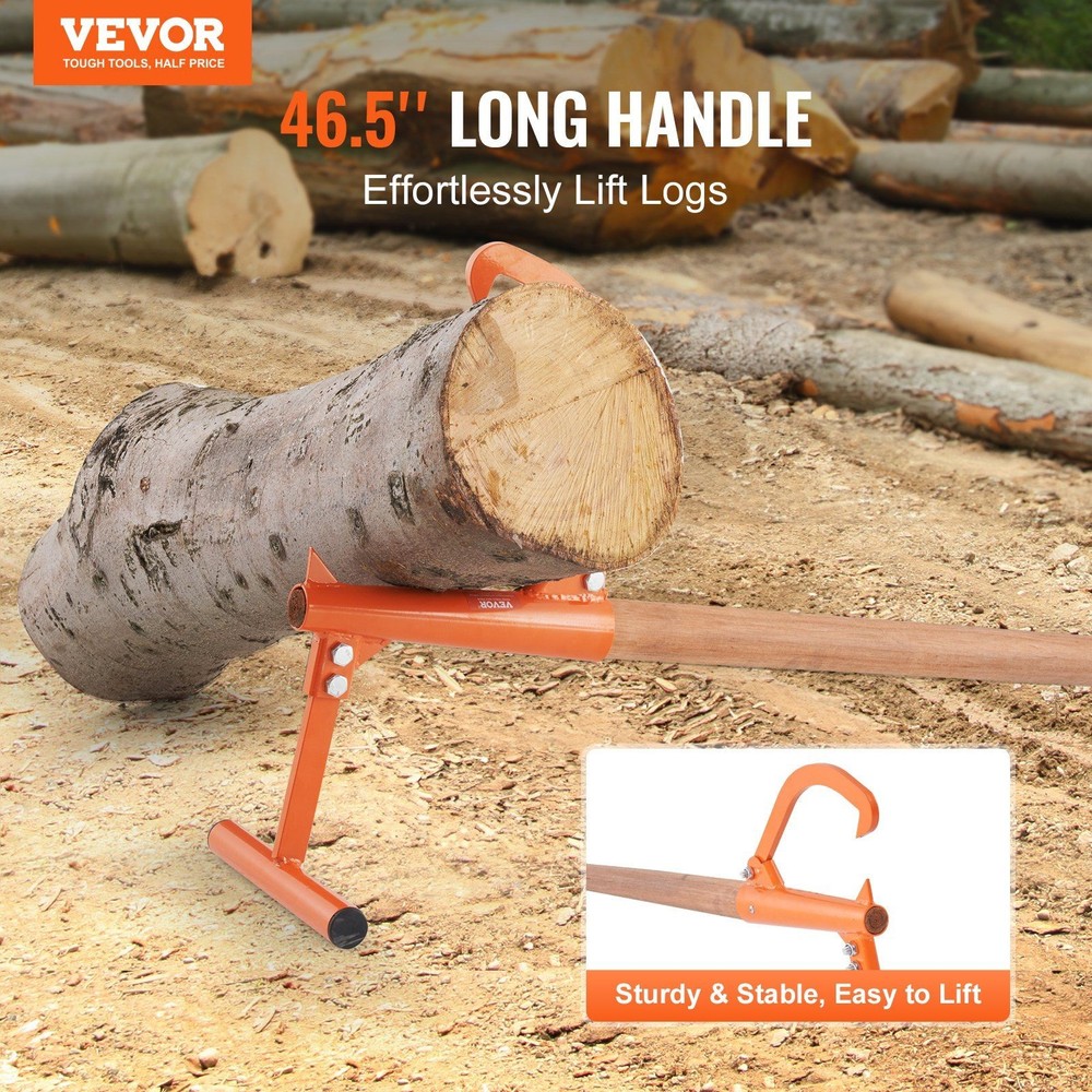 46.5in Timber Jack: Adjustable Cant Hook, Rust-Resistant, 15in Log Fit