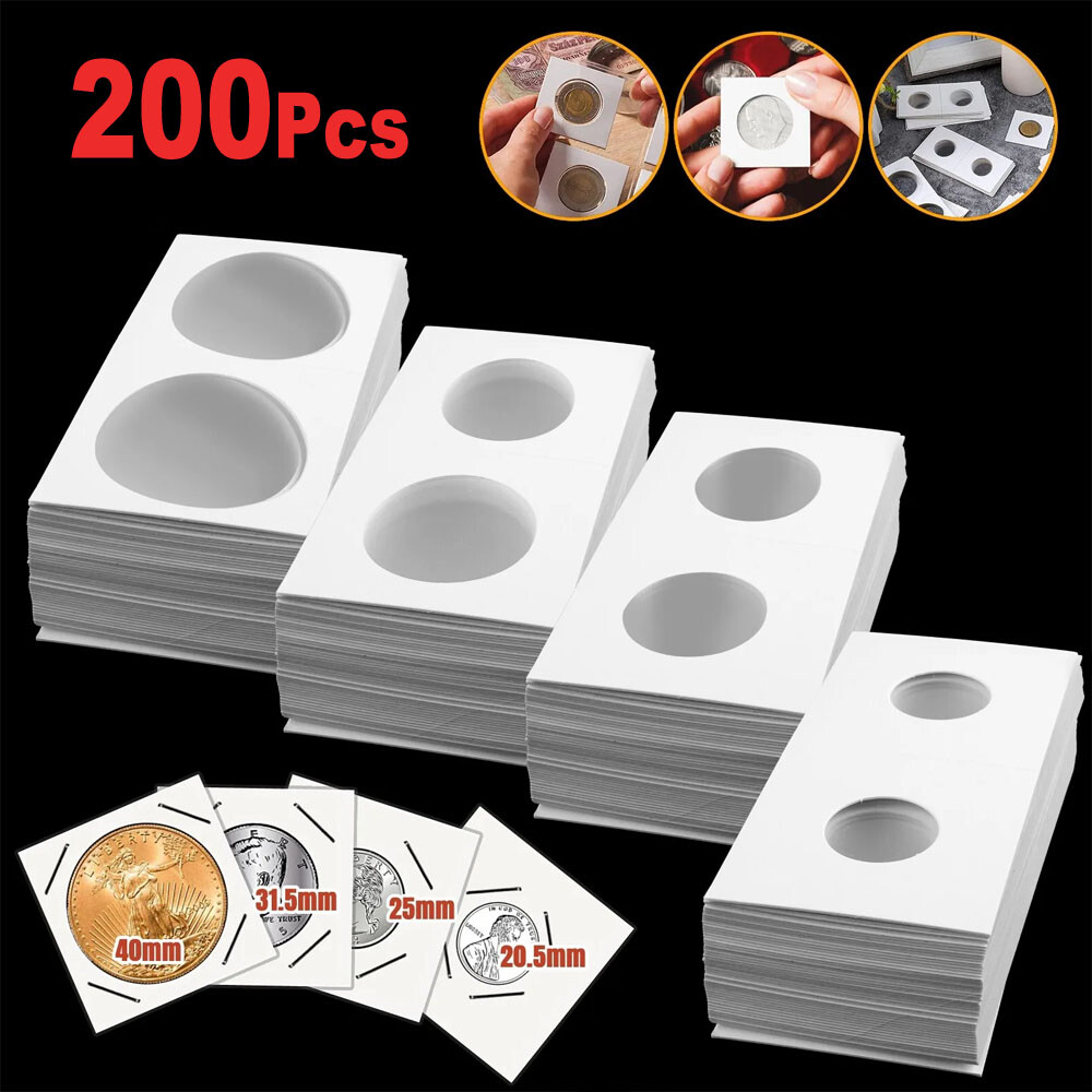 Coin ConnoisseurKit 200Pc Assorted Sizes Cardboard flips