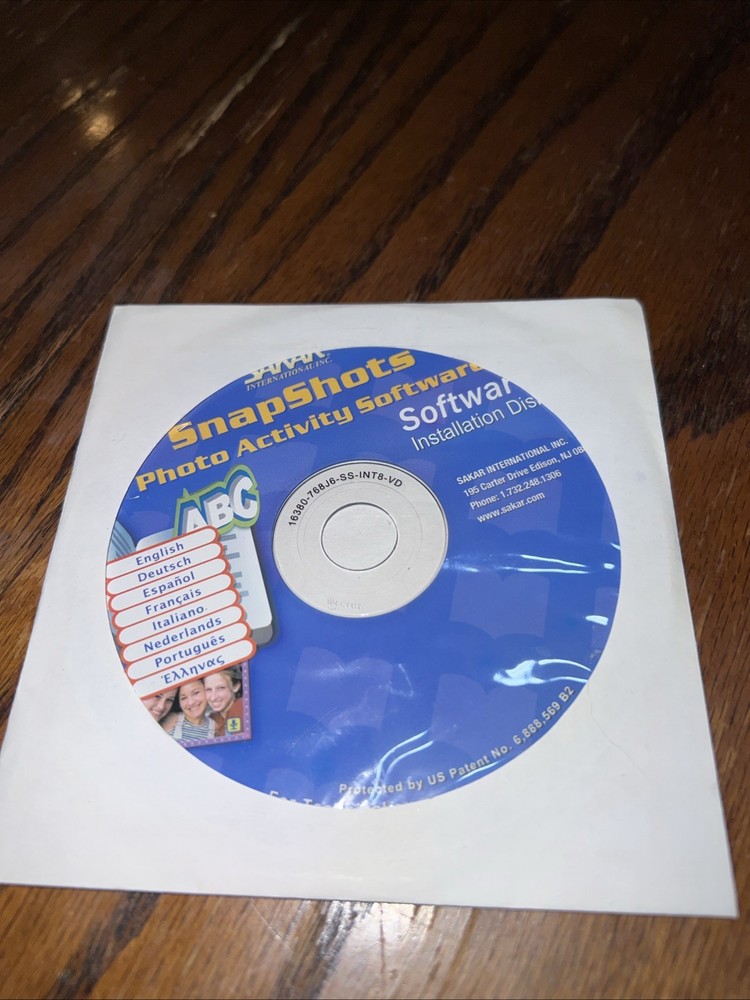 Sakar snapshot photo activity software disc Only