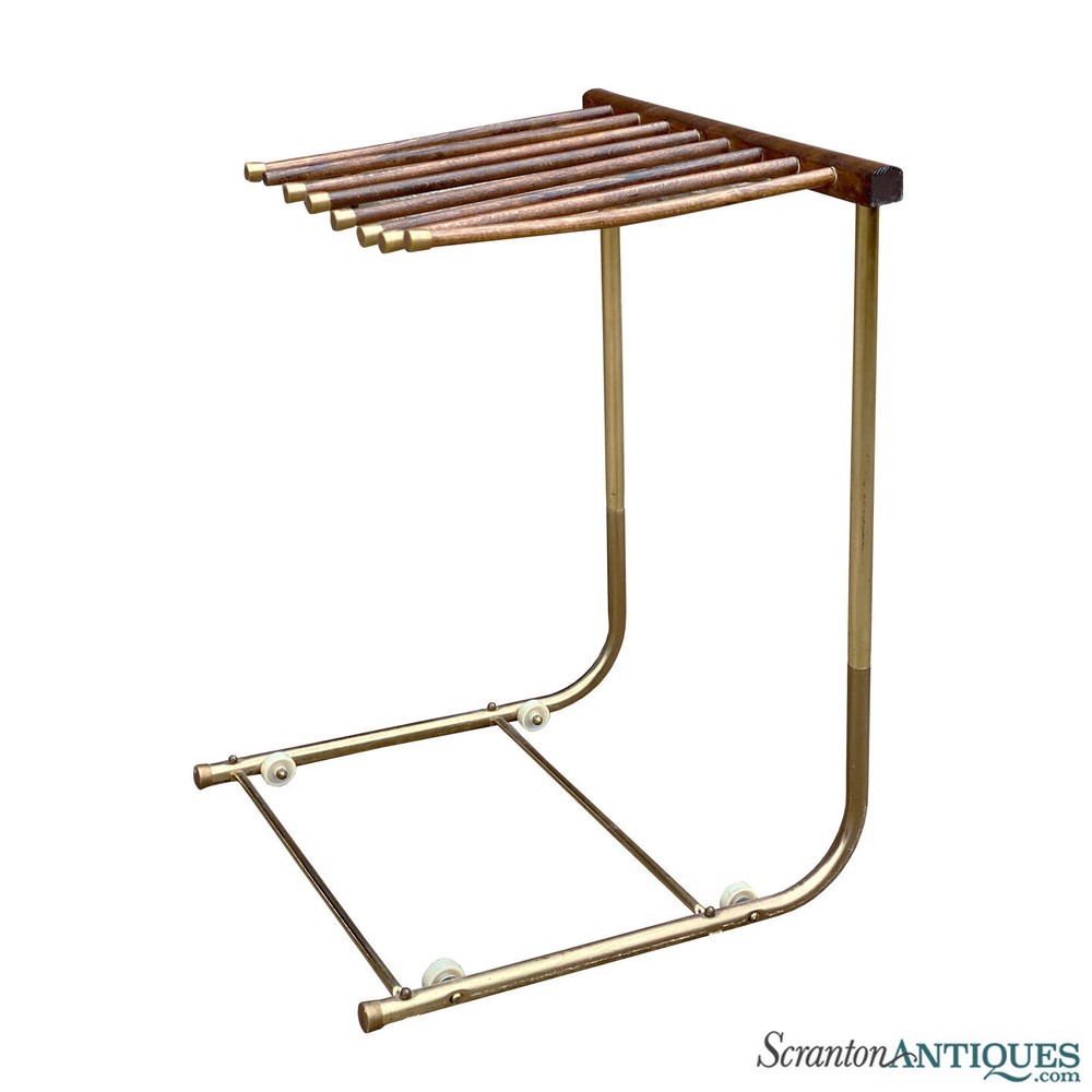 Mid-Century Modern Beech Wardrobe Valet Trouser Trolley