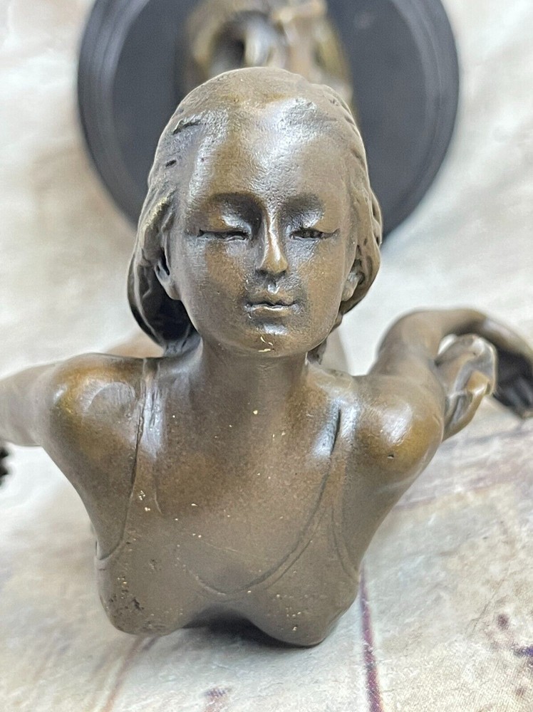 100% Solid Bronze Leap Dancer Sculpture Figurine Lost Wax Method Artwork Decor