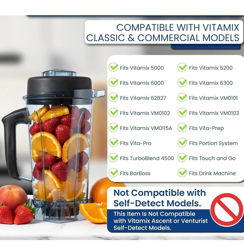 64 oz Container Pitcher Jar Fit for Vitamix 5000 Blender Classic