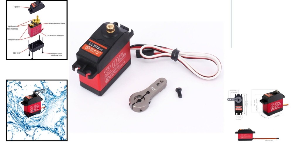 Compact 25KG High Torque Servo with Automatic Operation for Fast Response