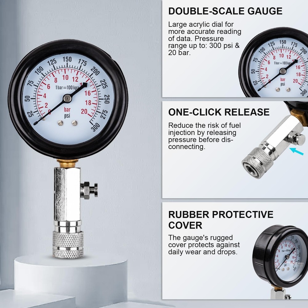 For Automotive Motorcycle Petrol Engine Cylinder Compression Tester Kit Tool Kit