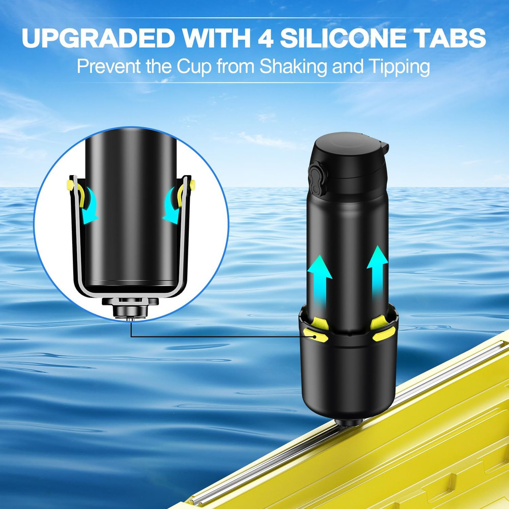 Multifunctional Kayak Cup Holder with Mount for Drinks and Tools
