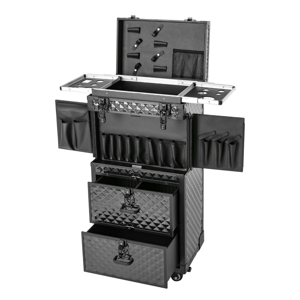 Rolling Cosmetic Case Hairdressing Rolling Case Makeup Rolling Train Case