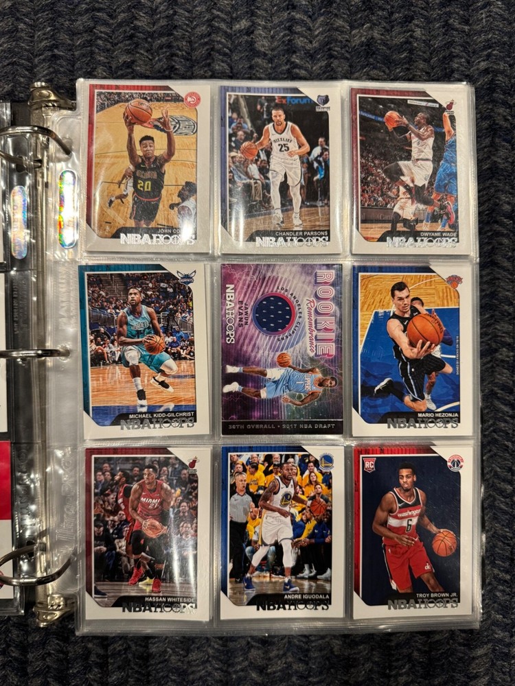 Basketball card binder collection