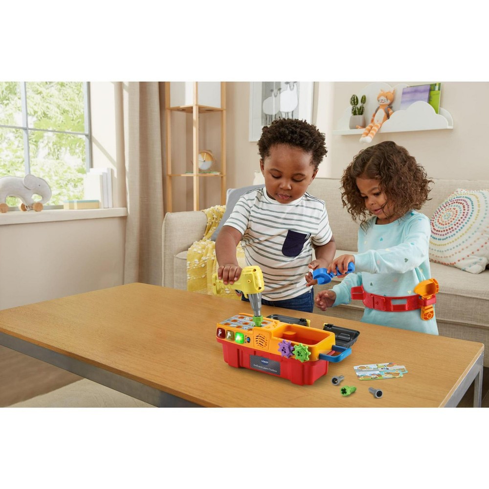Kids Drill & Learn Toolbox Play Construction Toys Tools Accessories Multicolor