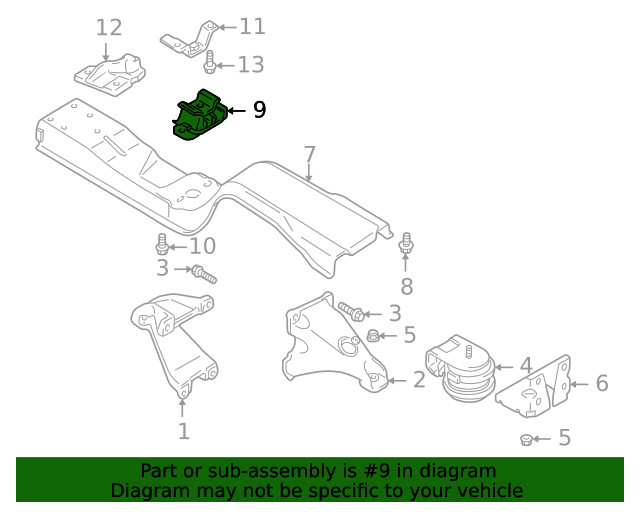 Genuine GM Rear Mount 30020646