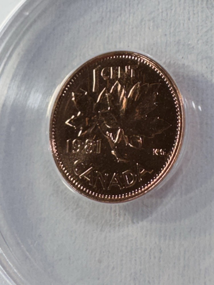1981 Canada 1 Cent Proof Like Graded MS 66 RD by ANACS