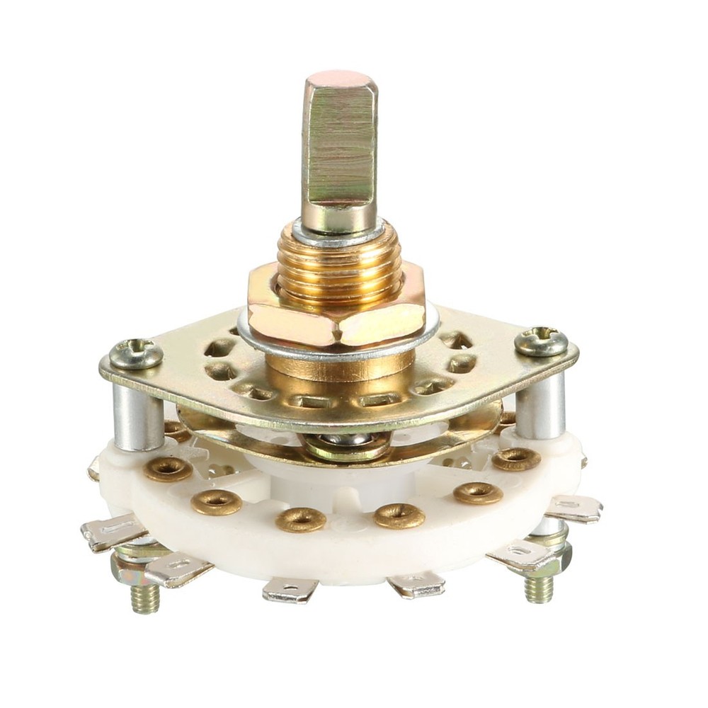 12Pin 2P5T 2 Pole 5 Position Selectable Single Deck Band Selector Rotary Switch