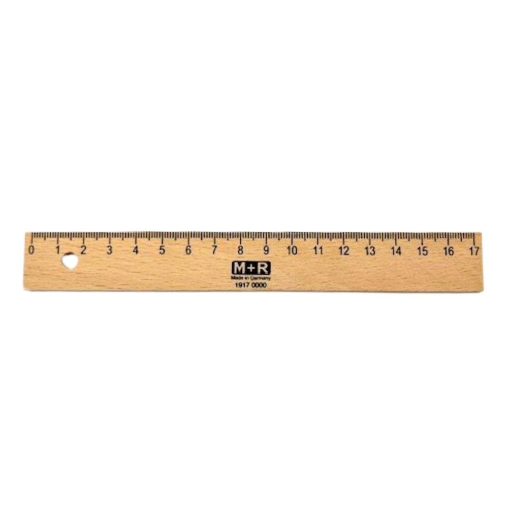 M+R Ruler 17Cm Wood