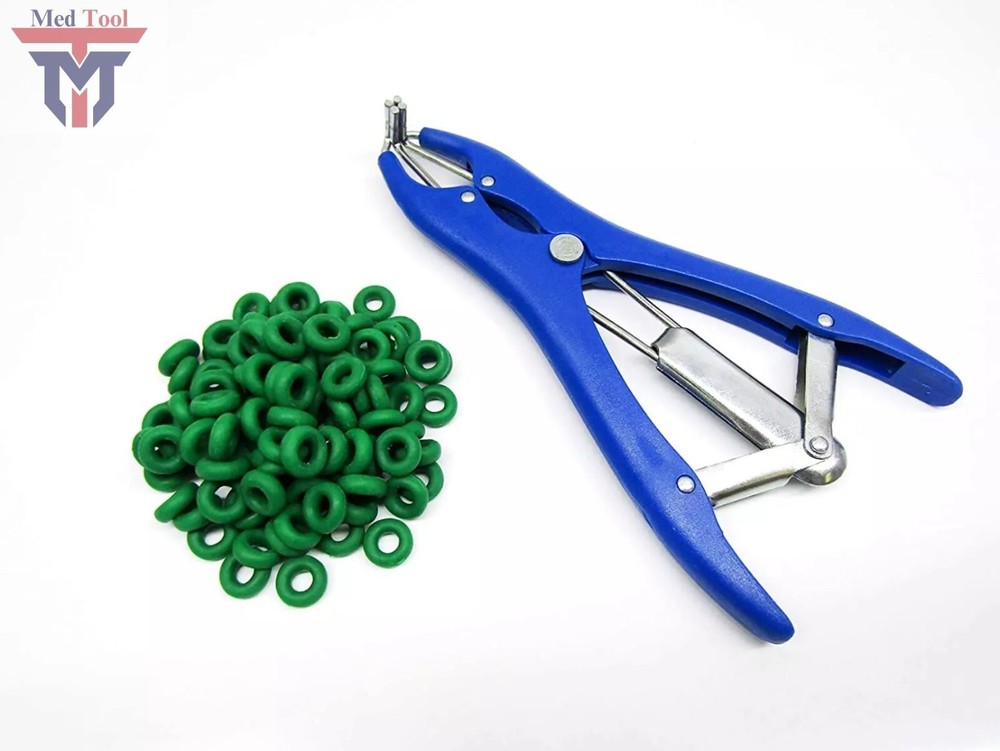 Elastrator Castration & Tail Docker Pliers + FREE 100 Elastic Bands
