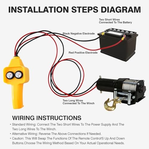 Winch Hand Control Assembly, Winch Remote, Winch Controller, 12V Electric