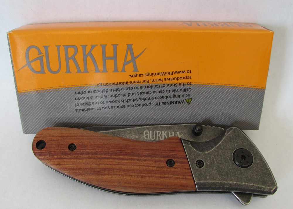 Gurkha YNF 54 On Pocket Knife Drop Point Line Locker
