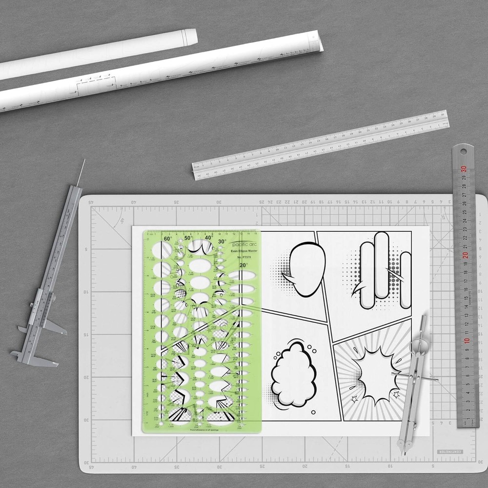 Pacific Arc Even Ellipse Master Template Guide, 79 Ellipses in 5 projections