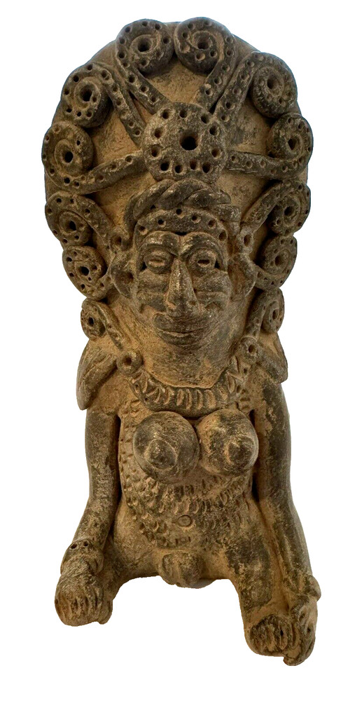 Carved Fertility Goddess Explicit Statue