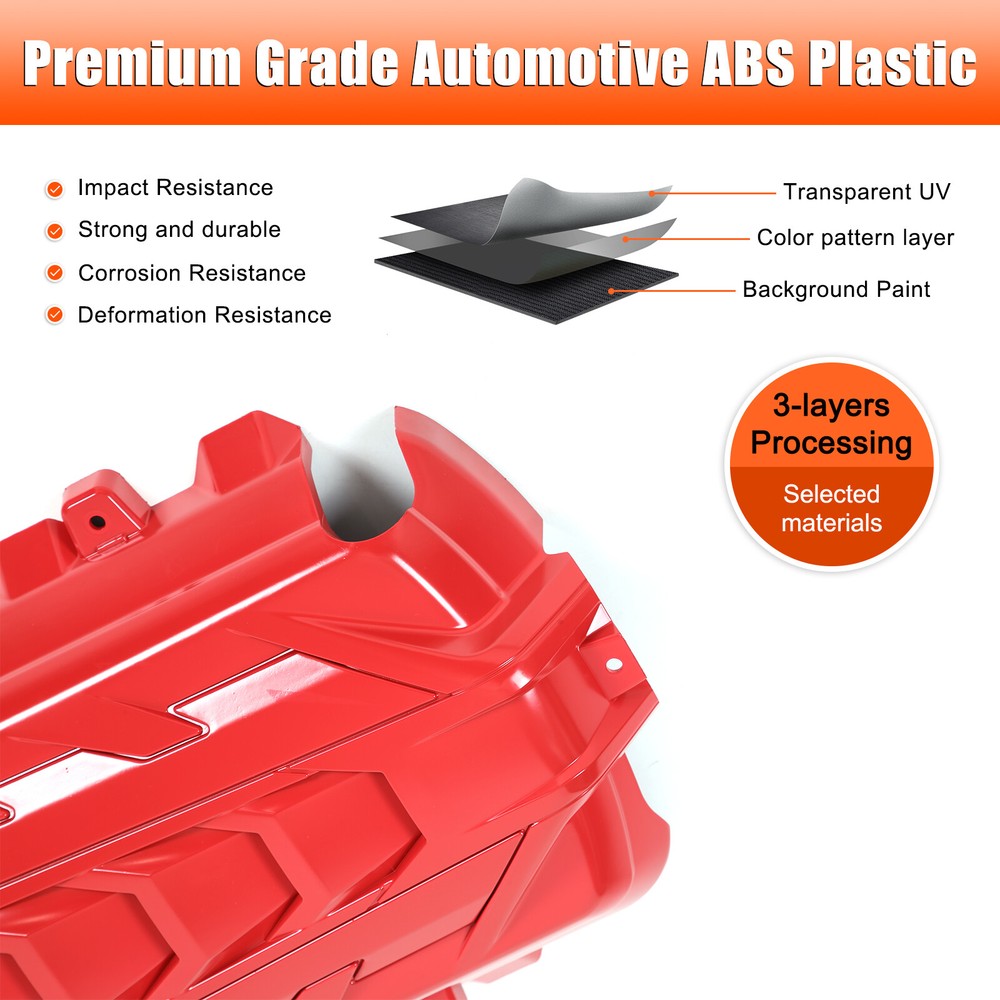 For 2020-Up Corvette C8 ABS Plastic Red Engine Cover