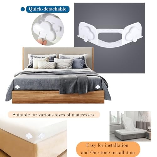 Bed Sheet Holders for Corners, Fitted Sheet Clips Keep Sheets Firm & Tight,